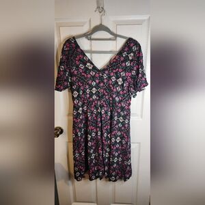 Torrid Black Floral Dress